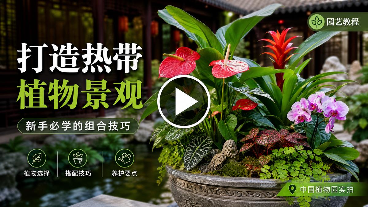 抖音风【抖音风AI赋能】AI植物视频剪辑教程演示，智能场景设计视频